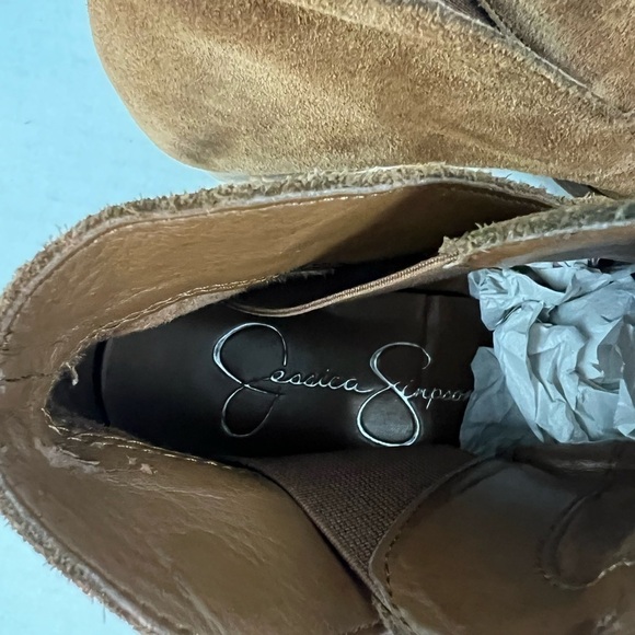 Jessica Simpson Dacine Brown Suede Booties - Size 7 - Picture 11 of 14